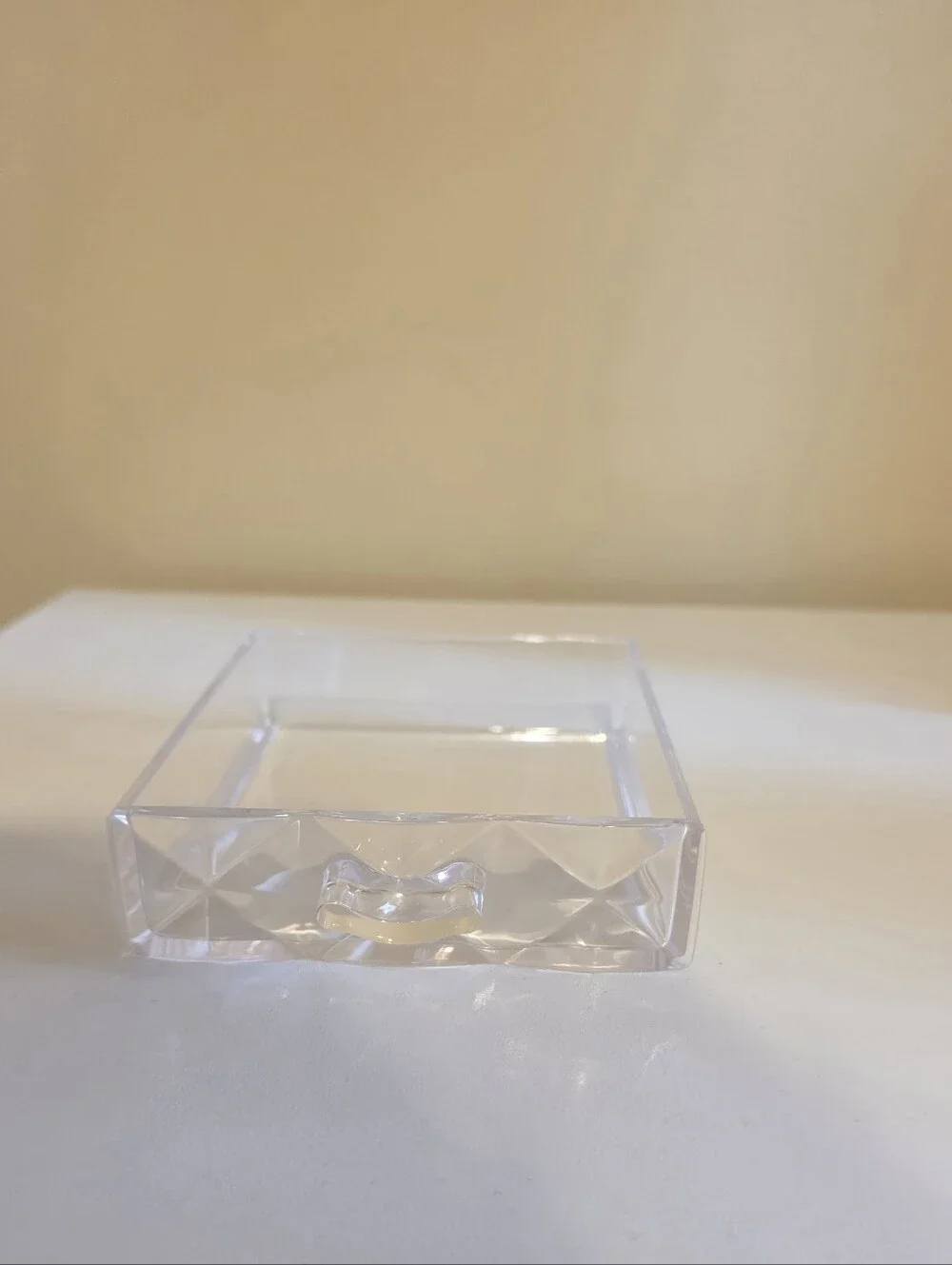 Haus Of Glam Iridescent Clear 4-Drawer Makeup Organizer